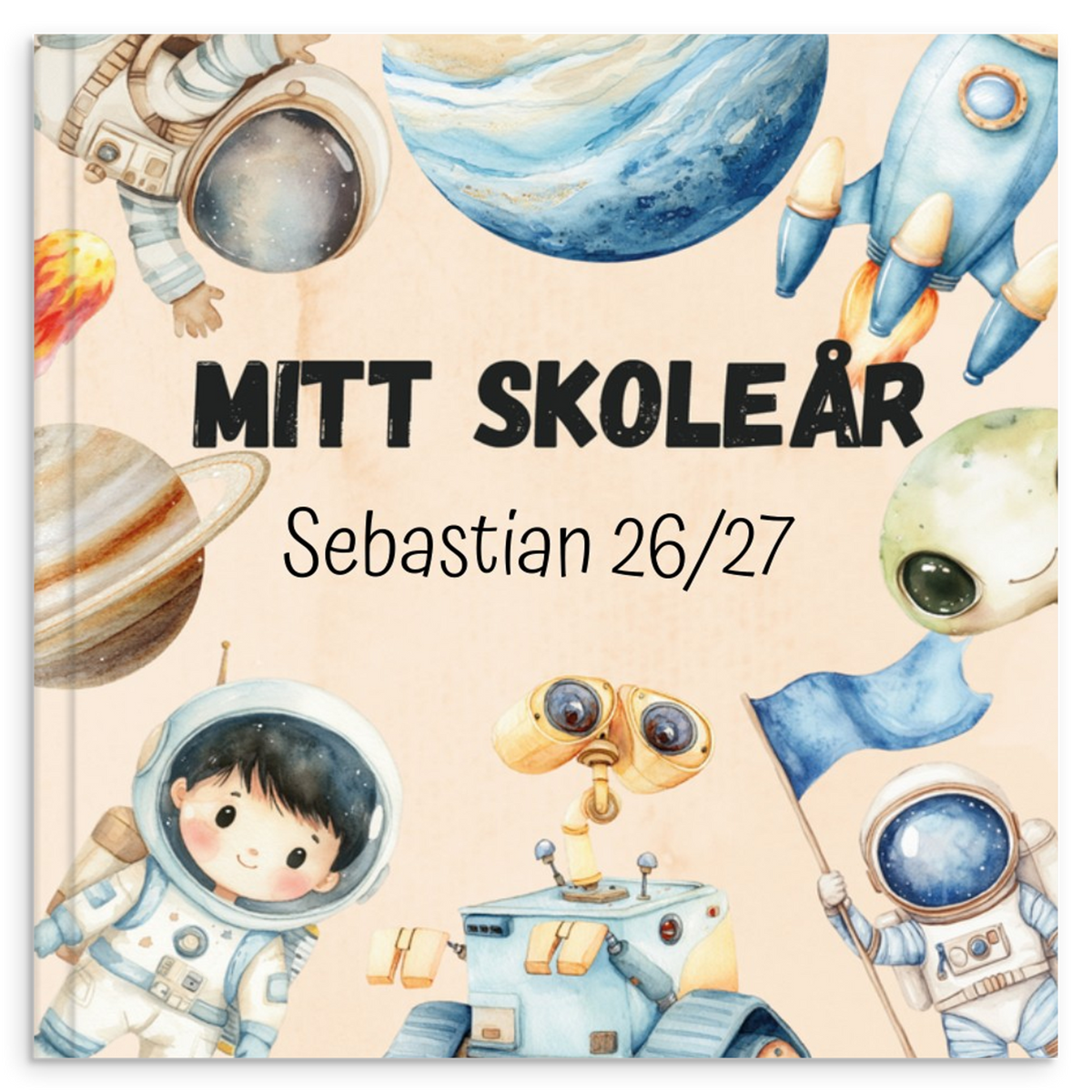 Personlig skoleårsbog til børn – Space – produktbillede 14