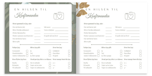 Konfirmationsbog – minder fra en særlig dag me Softcover (48 Gester)