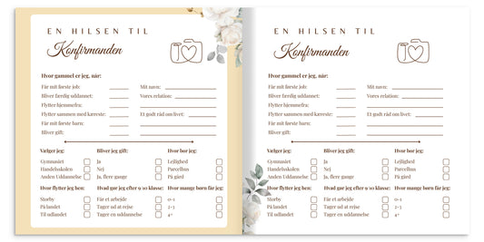 Konfirmationsbog – minder fra en særlig dag me Softcover (48 Gestesider)