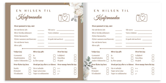 Konfirmationsbog – minder fra en særlig dag me Softcover (32 gester)