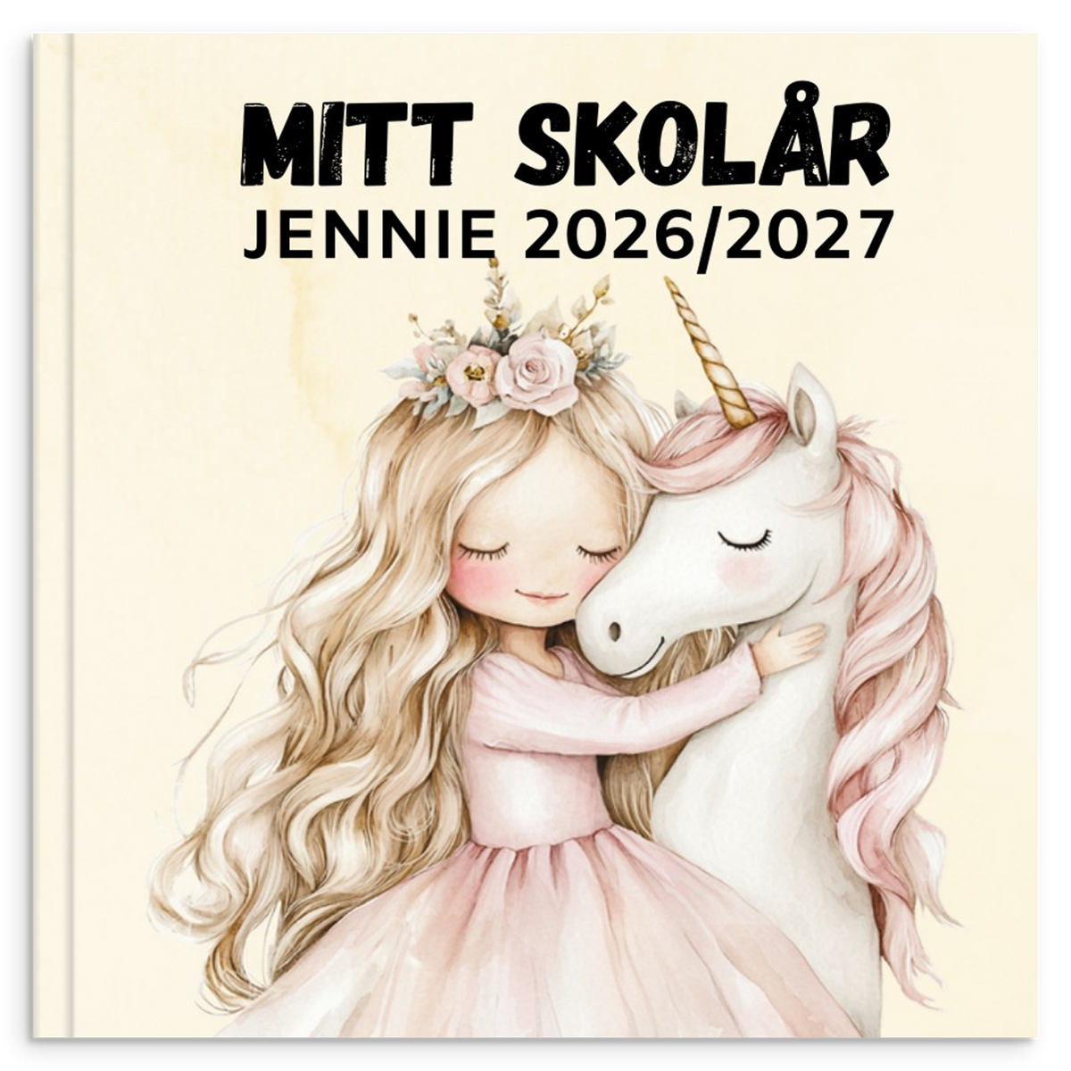Personlig skoleårsbog – Prinsesse og enhjørning – produktbillede 9