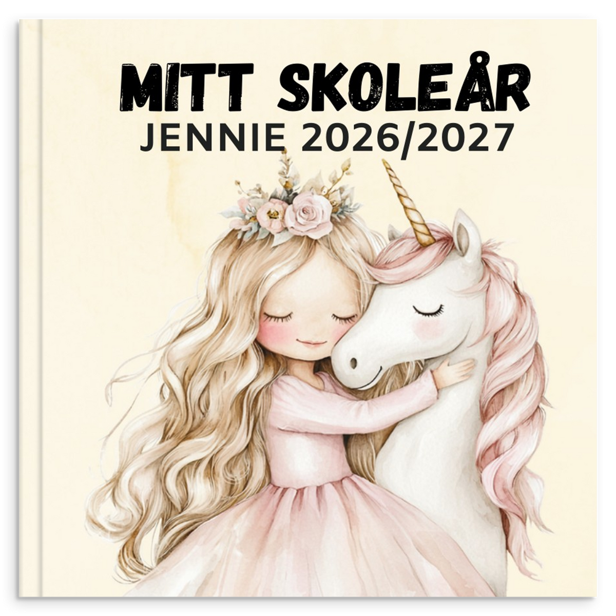 Personlig skoleårsbog – Prinsesse og enhjørning – produktbillede 8
