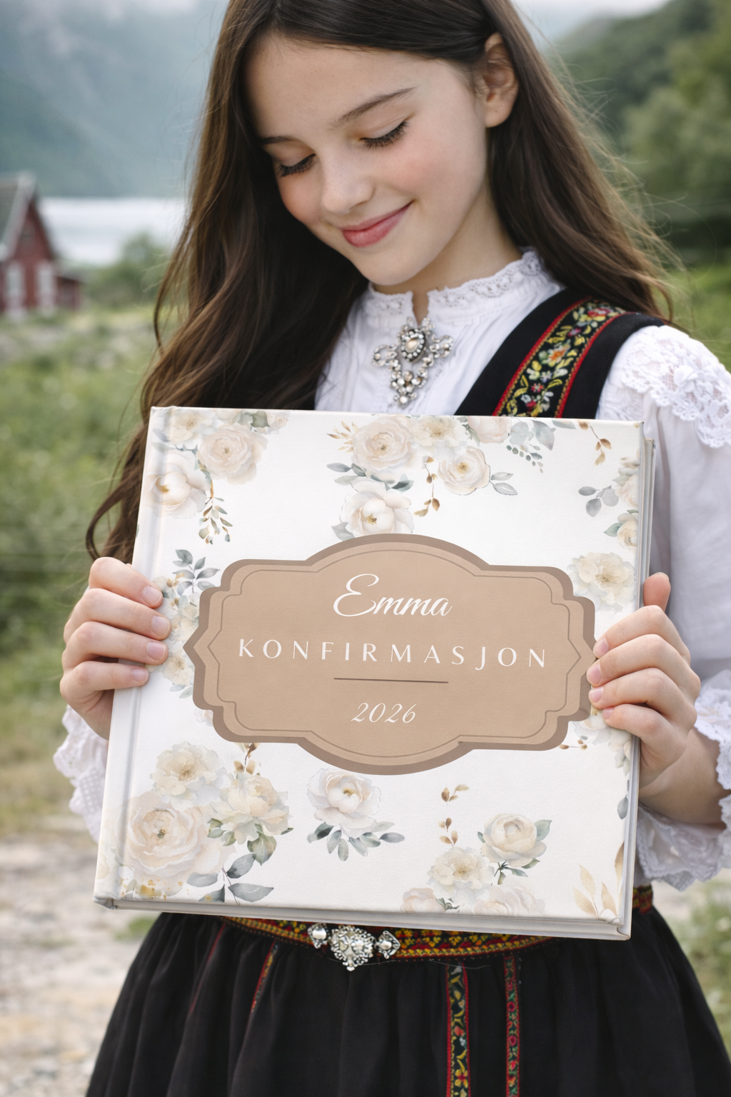 Konfirmationsbog – Klassisk hvid 64 Gæster