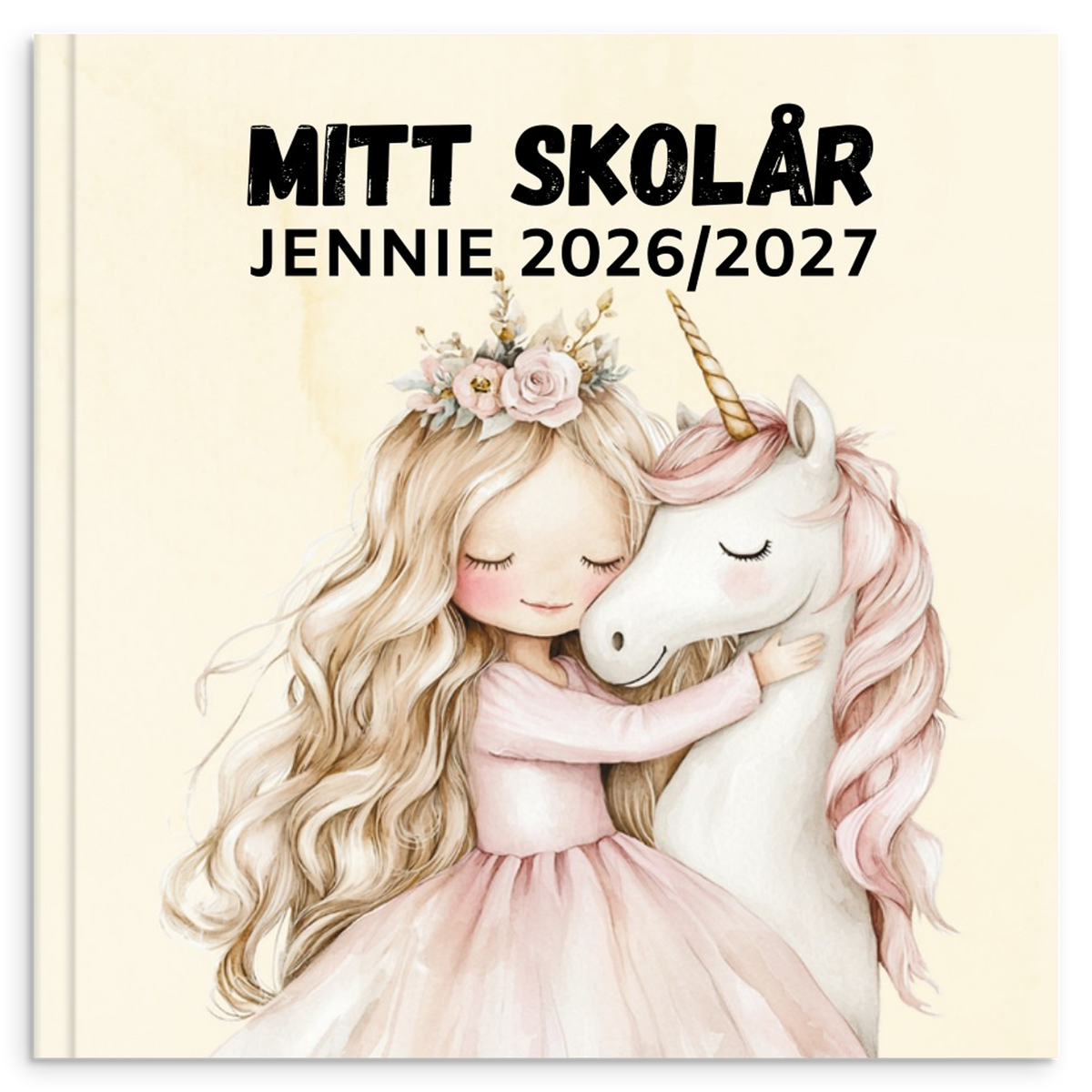 Personlig skoleårsbog – Prinsesse og enhjørning – produktbillede 13