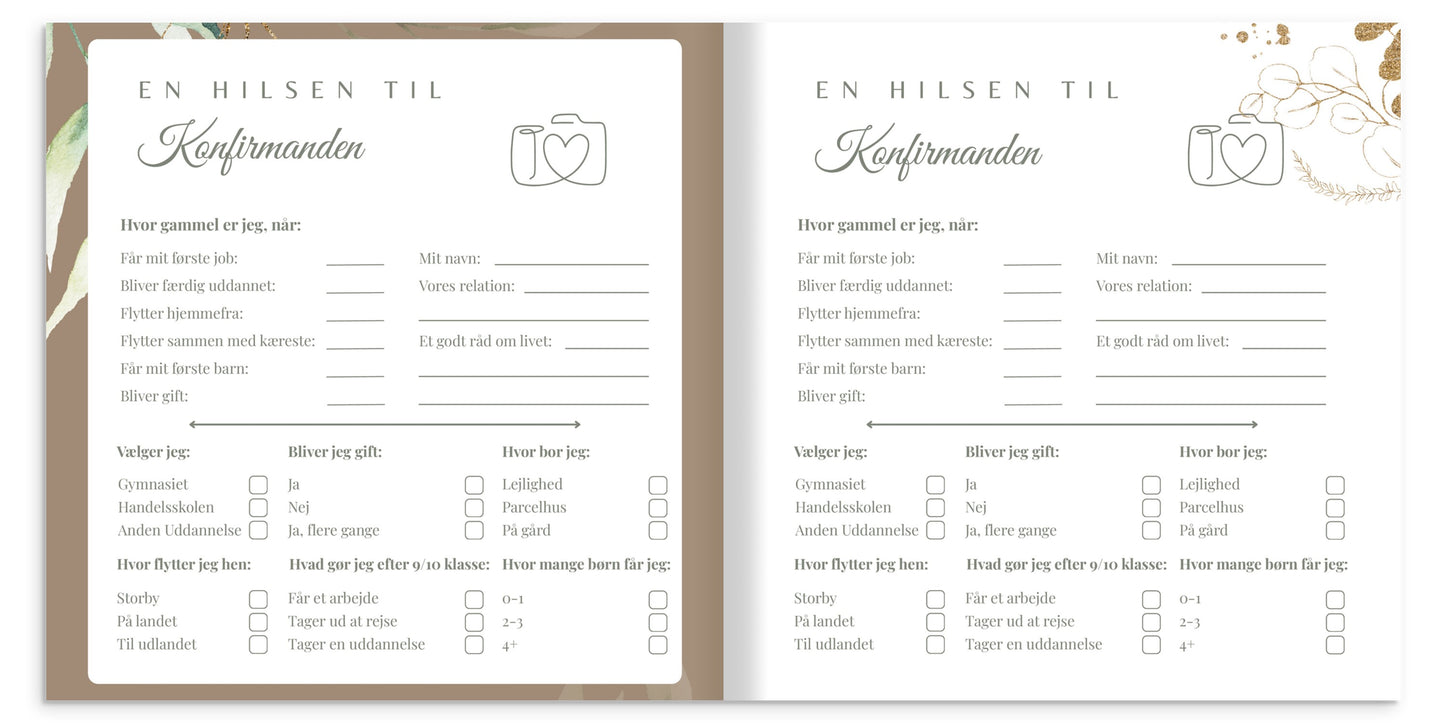 Konfirmationsbog – minder fra en særlig dag me Softcover (64 Gæster)