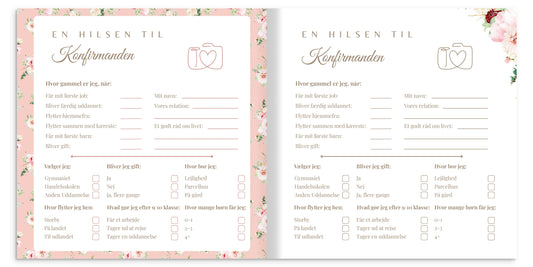 Konfirmationsbog – Pæon Rosa 32 Gæster