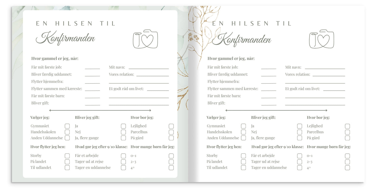 Konfirmationsbog – minder fra en særlig dag me Softcover (64 Gæster)