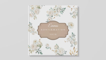 Konfirmationsbog – Klassisk hvid 64 Gæster